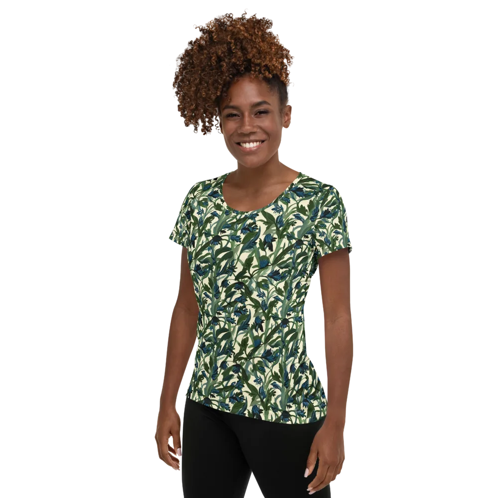Bluebell Bramble on Women's Athletic T-Shirt — Left