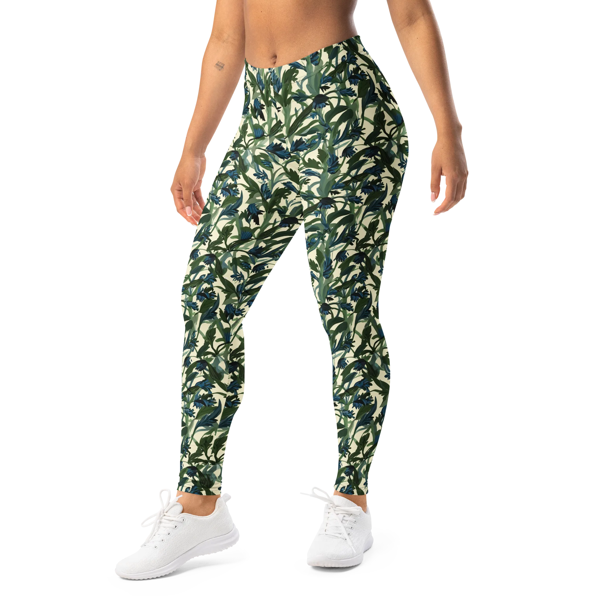 Bluebell Bramble on Leggings — Left Front