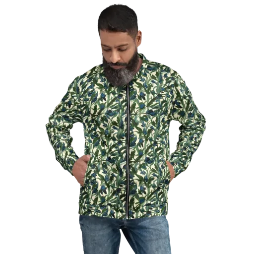 Bluebell Bramble on a Bomber Jacket