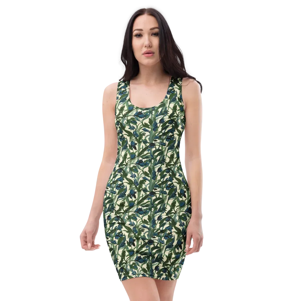 Bluebell Bramble on Bodycon Dress — Front