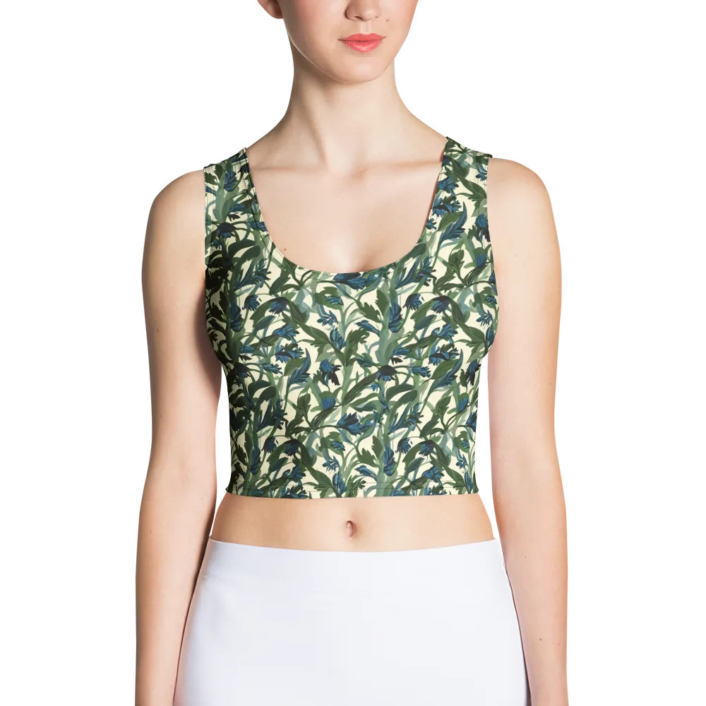 Bluebell Bramble on Crop Top — Front