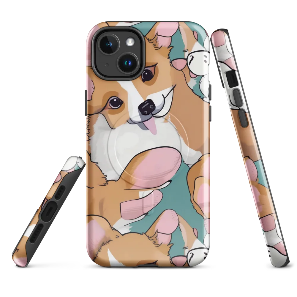 Corgi Carousel on MagSafe Tough Case for iPhone® — Front