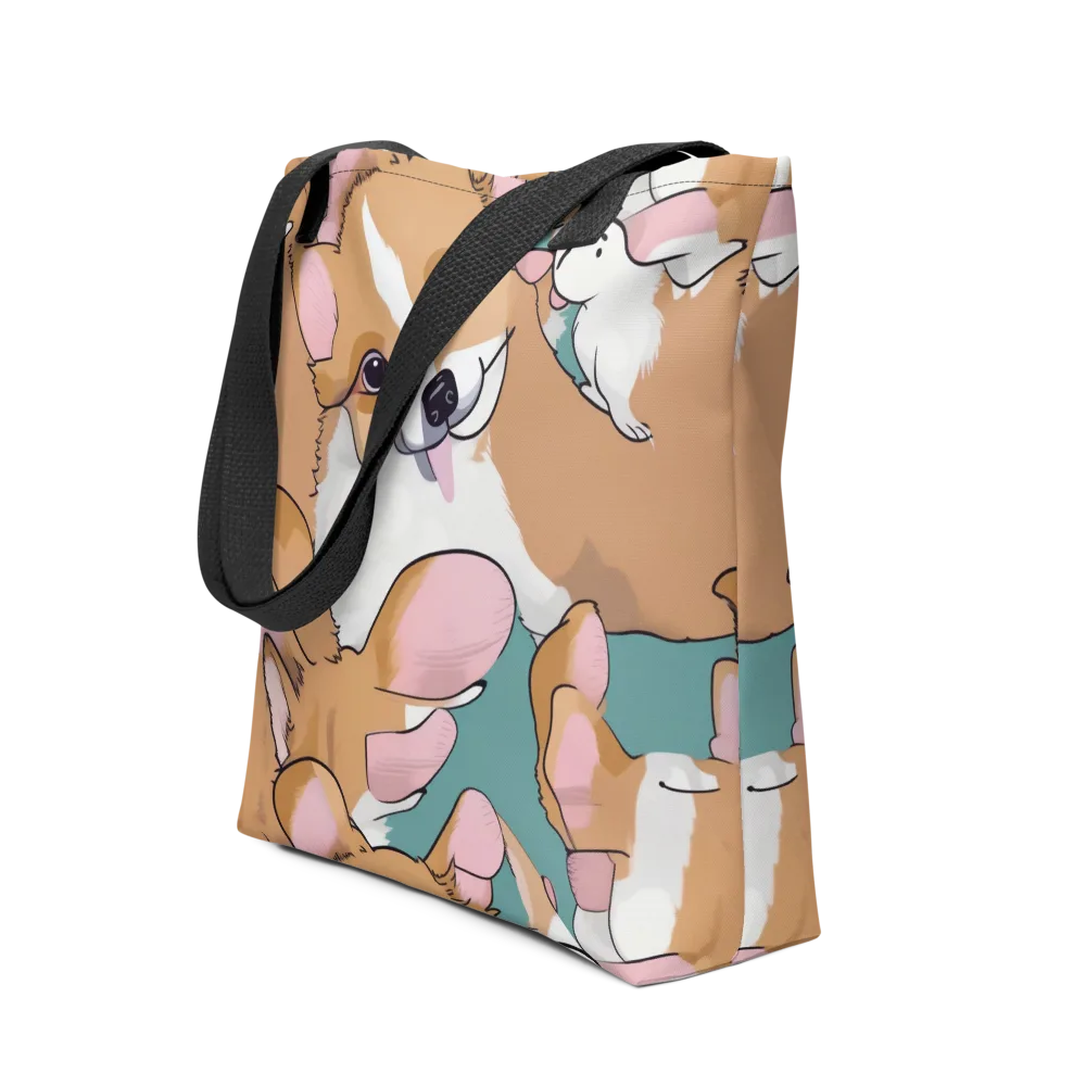 Corgi Carousel on Tote Bag — Front