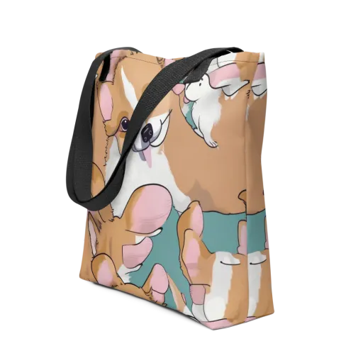 Corgi Carousel on a Tote Bag