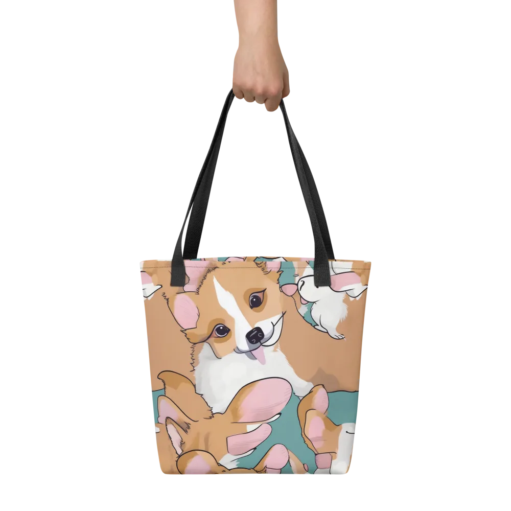 Corgi Carousel on Tote Bag — Front
