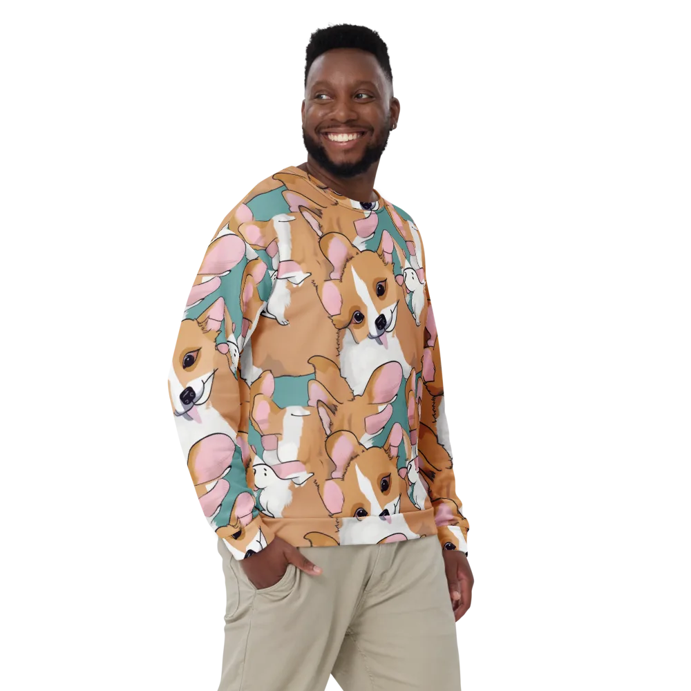Corgi Carousel on Sweatshirt — Front