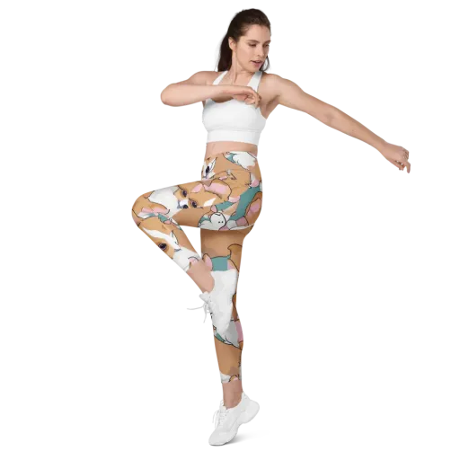 Corgi Carousel on a Leggings with Pockets