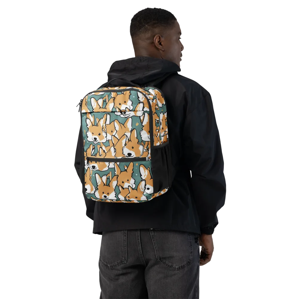 Corgi Constellation on Utility Backpack — Back