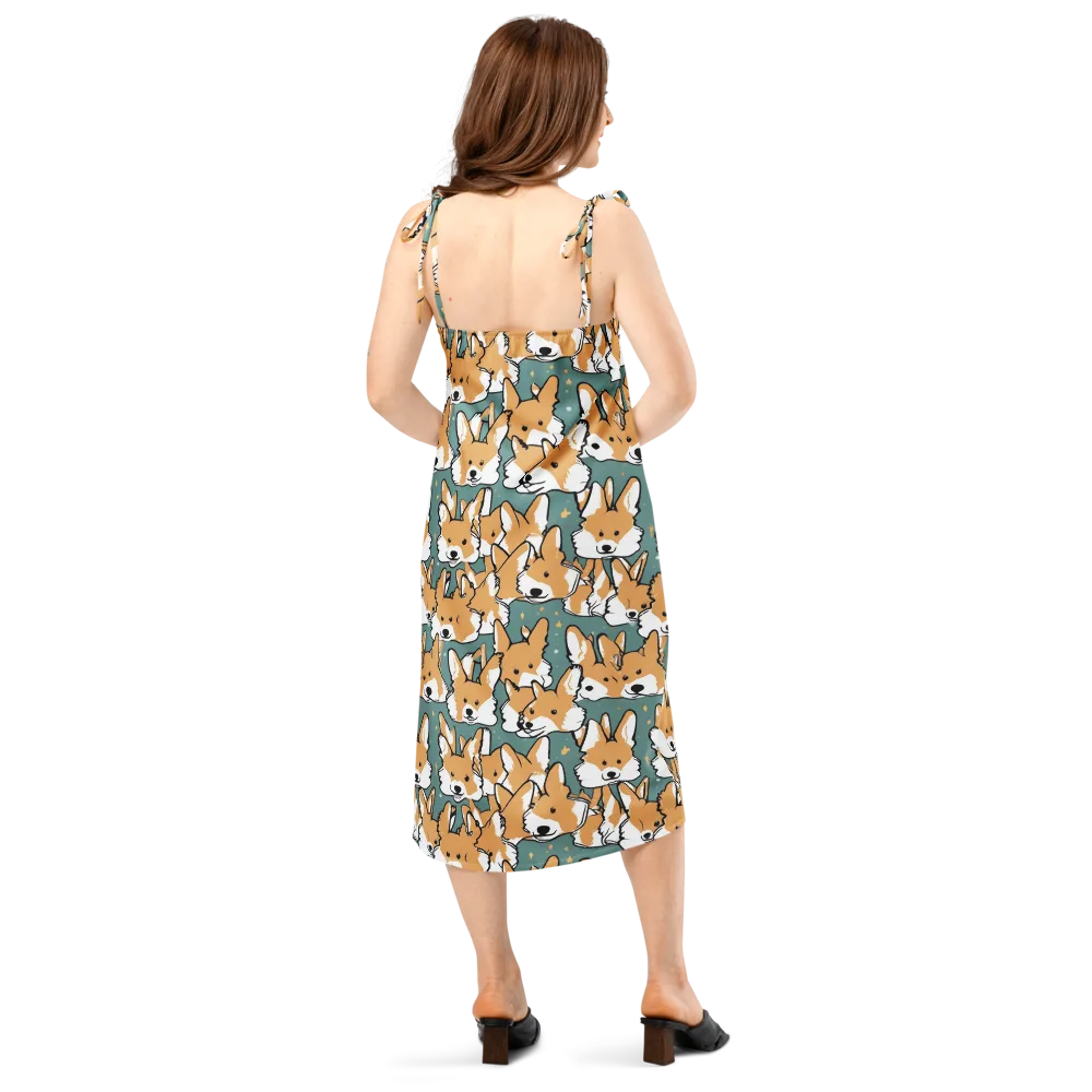 Corgi Constellation on Slip Dress — Back