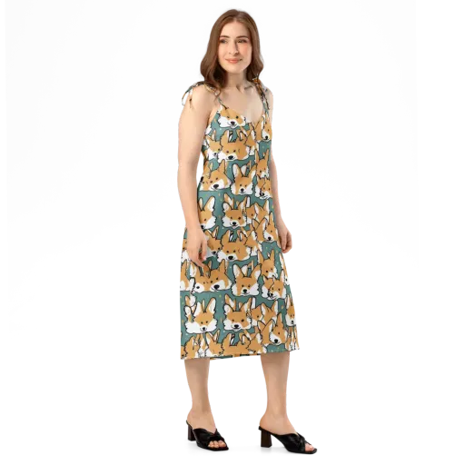 Corgi Constellation on a Slip Dress