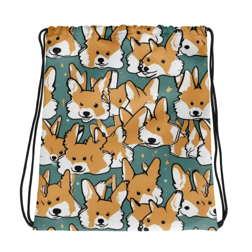 Corgi Constellation on a Drawstring Bag