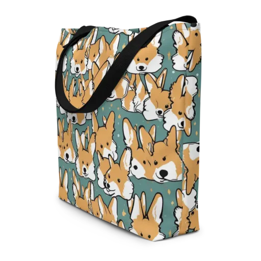Corgi Constellation on a Large Tote Bag W/ Pocket