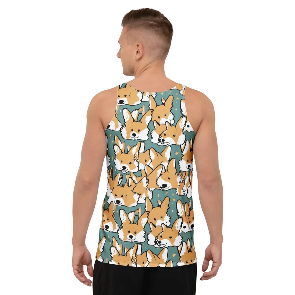 Corgi Constellation on Men's Tank Top — Back