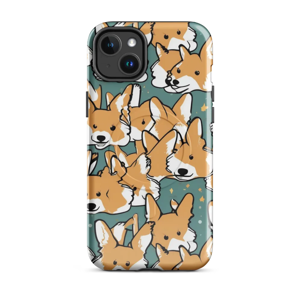 Corgi Constellation on MagSafe Tough Case for iPhone® — Front