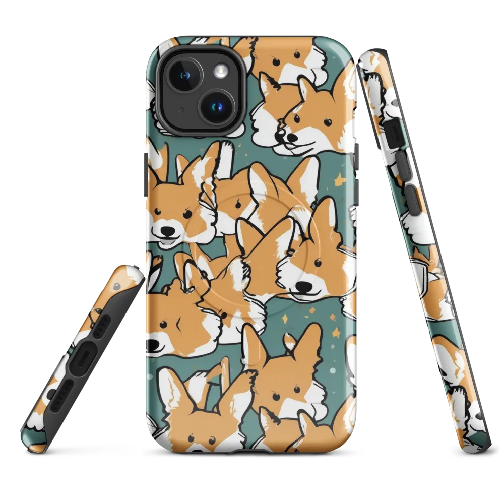 Corgi Constellation on MagSafe Tough Case for iPhone® — Front