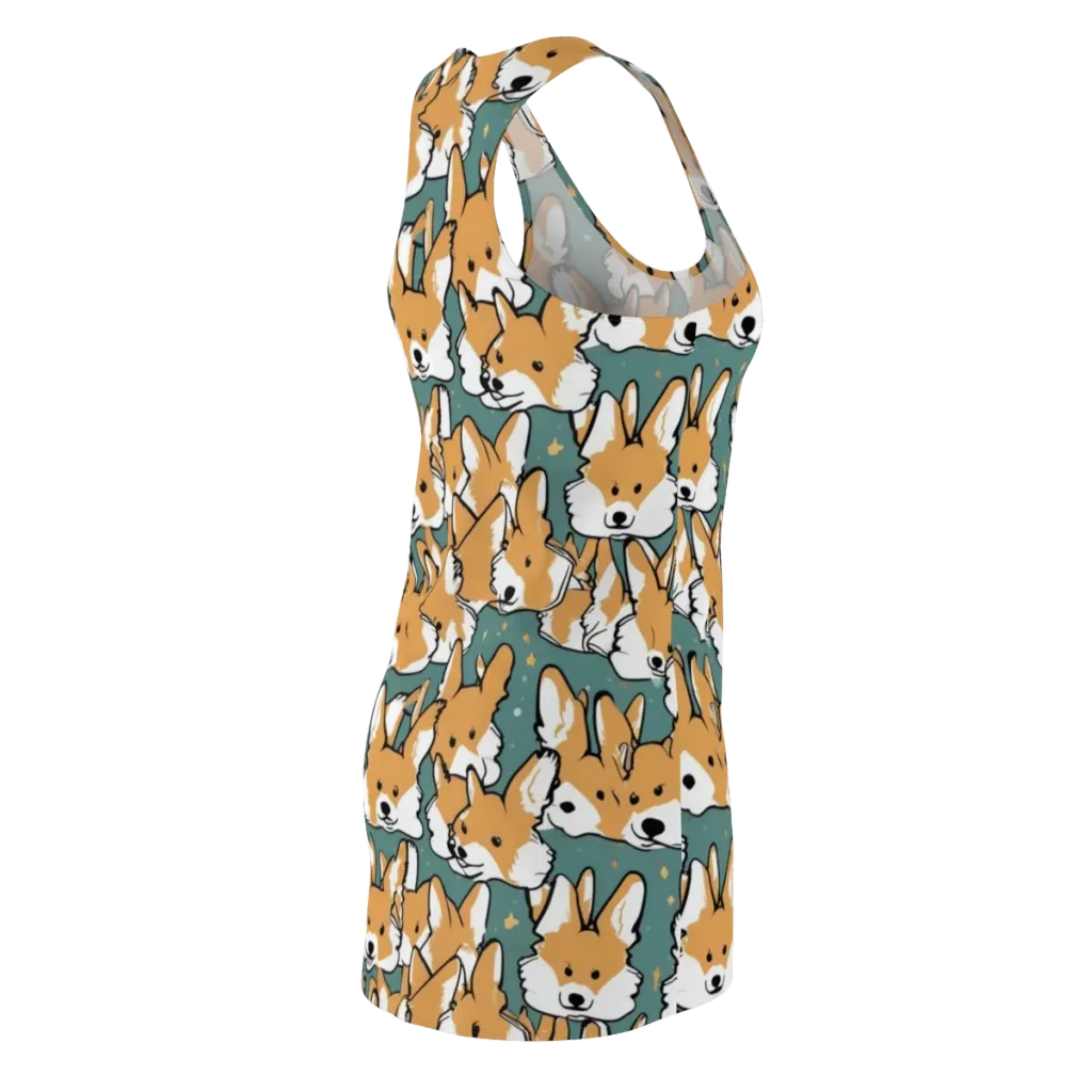 Corgi Constellation on Racerback Dress — Back Side