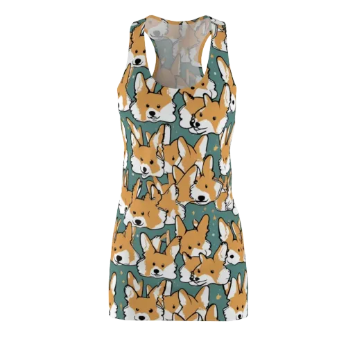 Corgi Constellation on a Racerback Dress