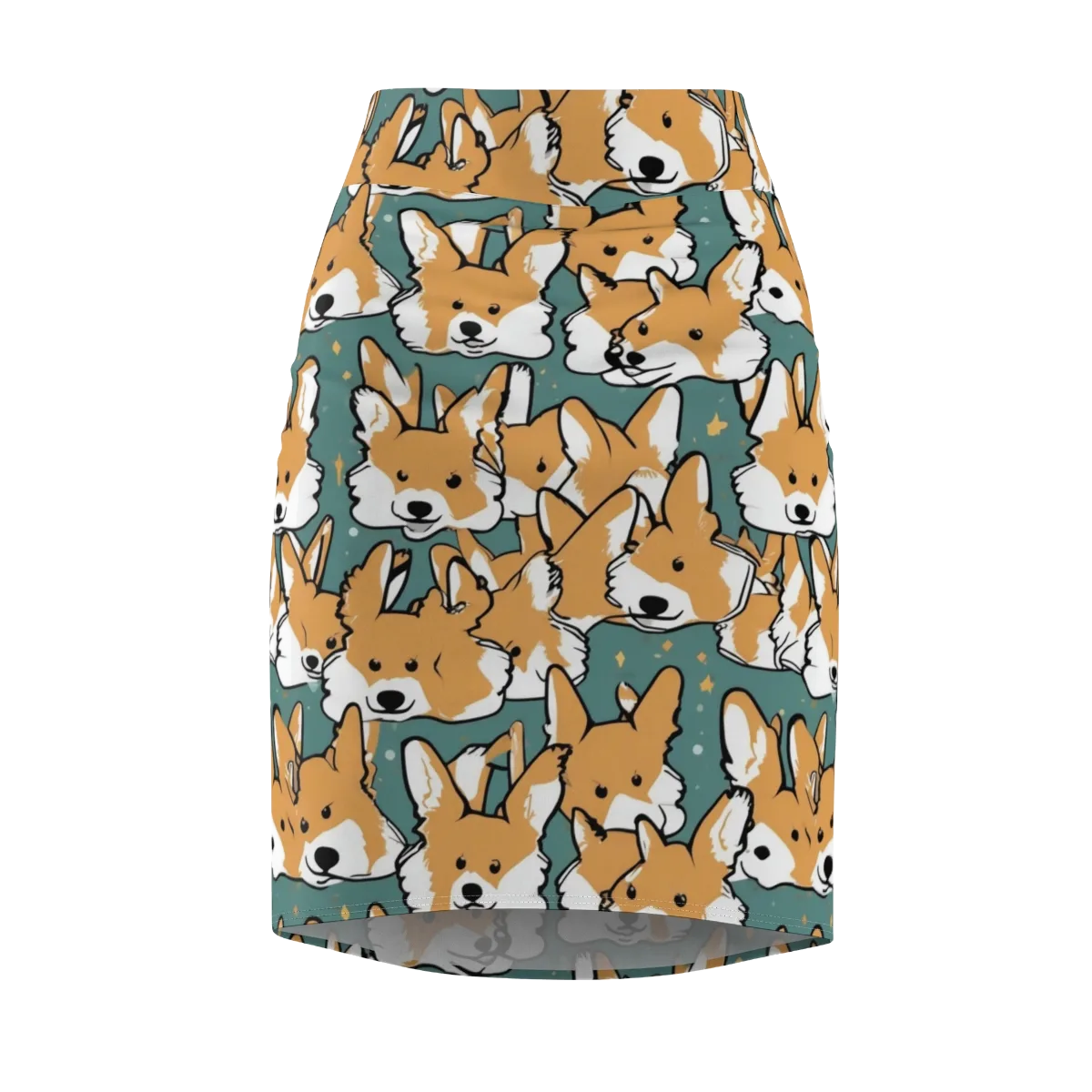 Corgi Constellation on Pencil Skirt — Front
