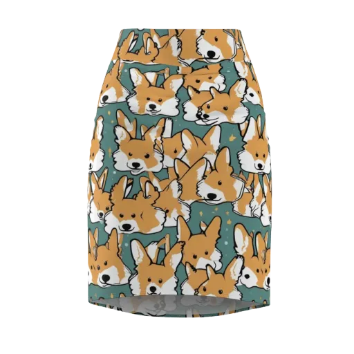 Corgi Constellation on a Pencil Skirt
