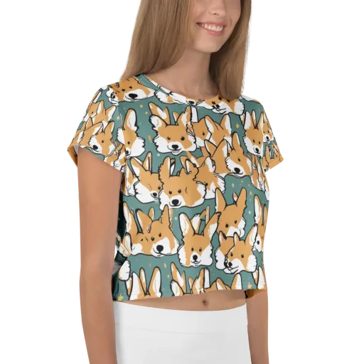 Corgi Constellation on a Crop Tee