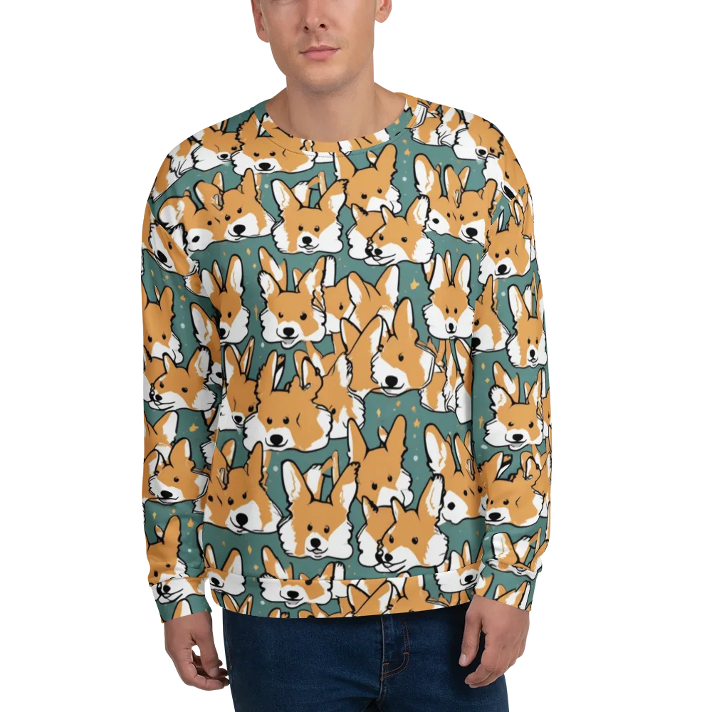 Corgi Constellation on Sweatshirt — Front