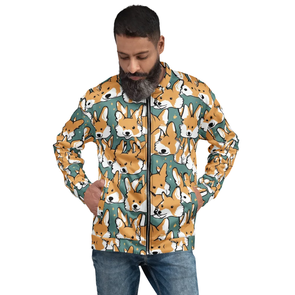 Corgi Constellation on Bomber Jacket — Front