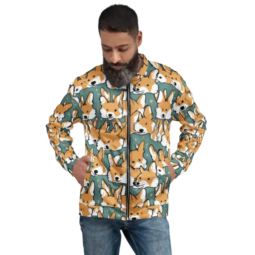 Corgi Constellation on a Bomber Jacket