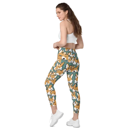 Corgi Constellation on a Leggings with Pockets