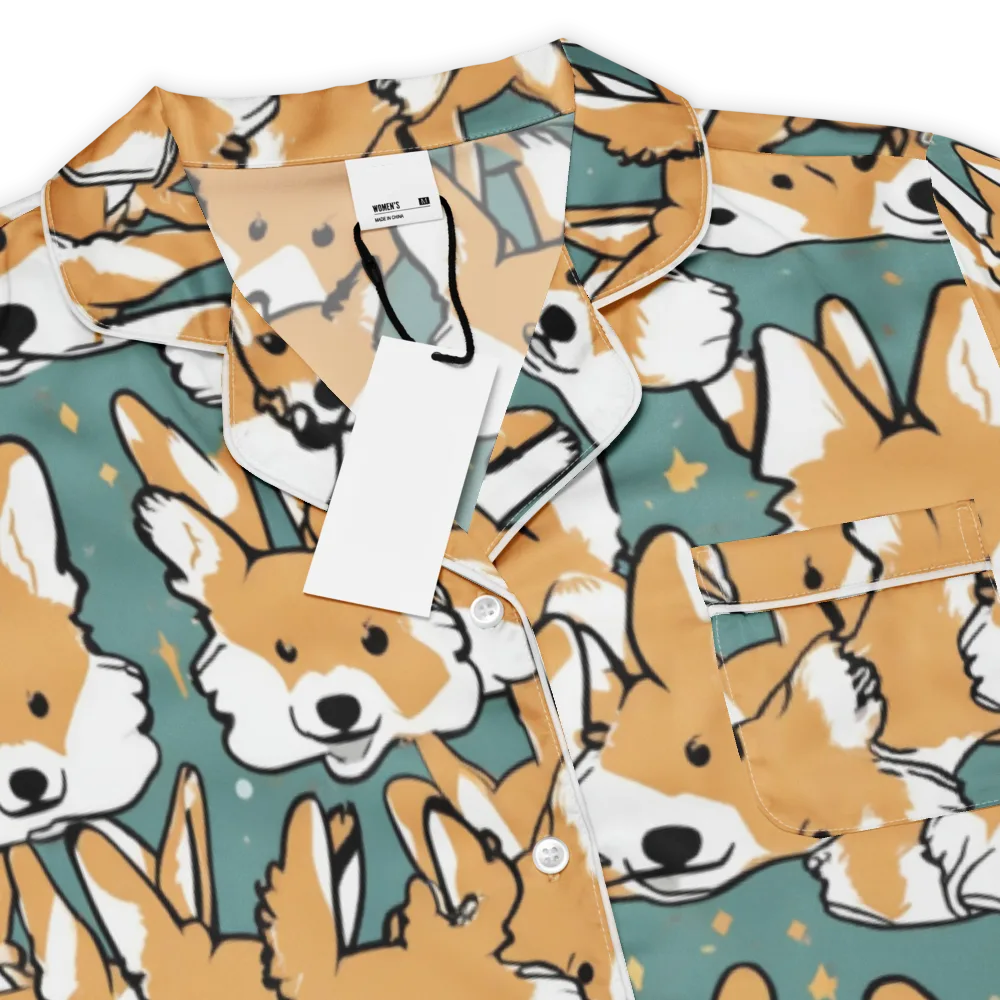 Corgi Constellation on Women's Short Sleeve Pajama Top — Product details