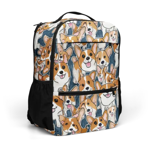 Corgi Commotion on a Utility Backpack