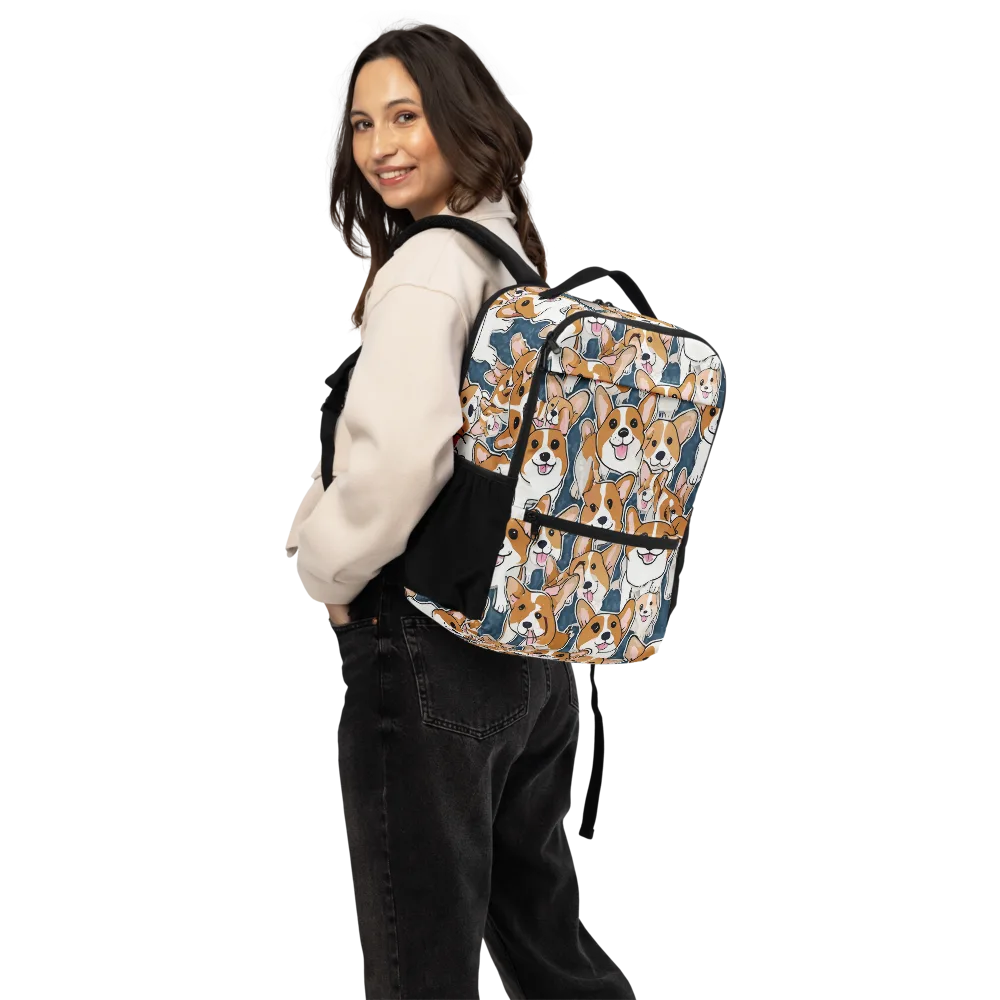 Corgi Commotion on Utility Backpack — Back