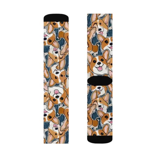 Corgi Commotion on a Socks