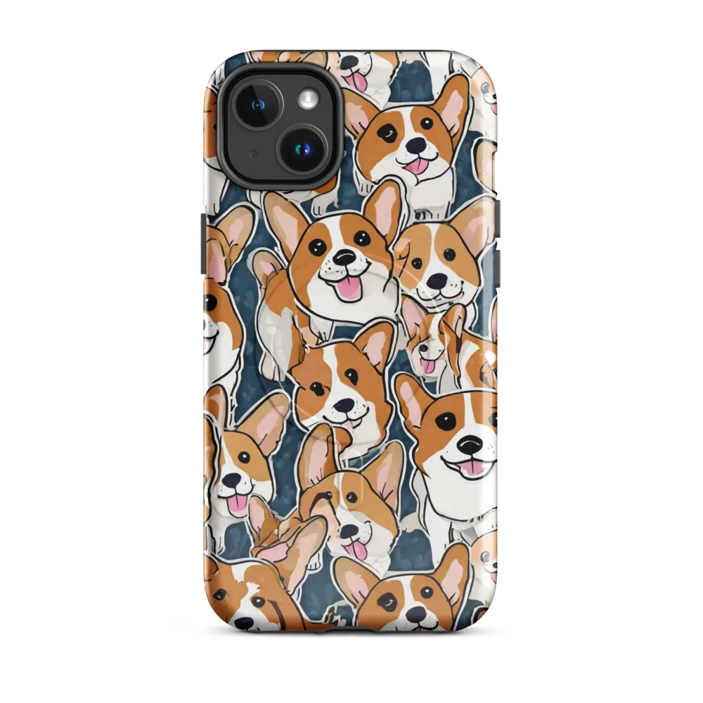 Corgi Commotion on MagSafe Tough Case for iPhone® — Front