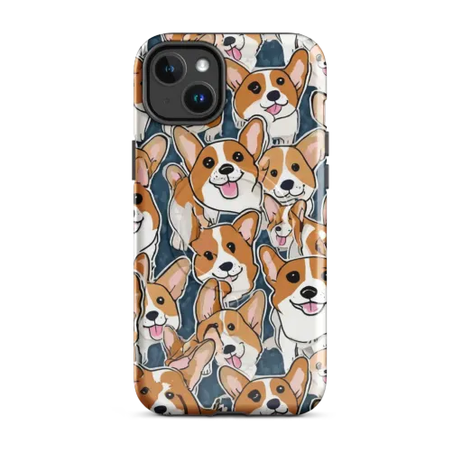 Corgi Commotion on a MagSafe Tough Case for iPhone®