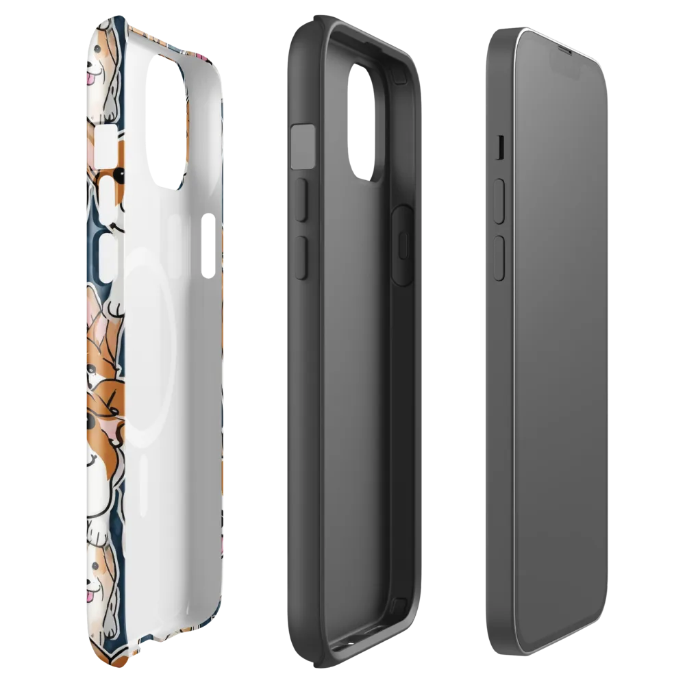 Corgi Commotion on MagSafe Tough Case for iPhone® — Front