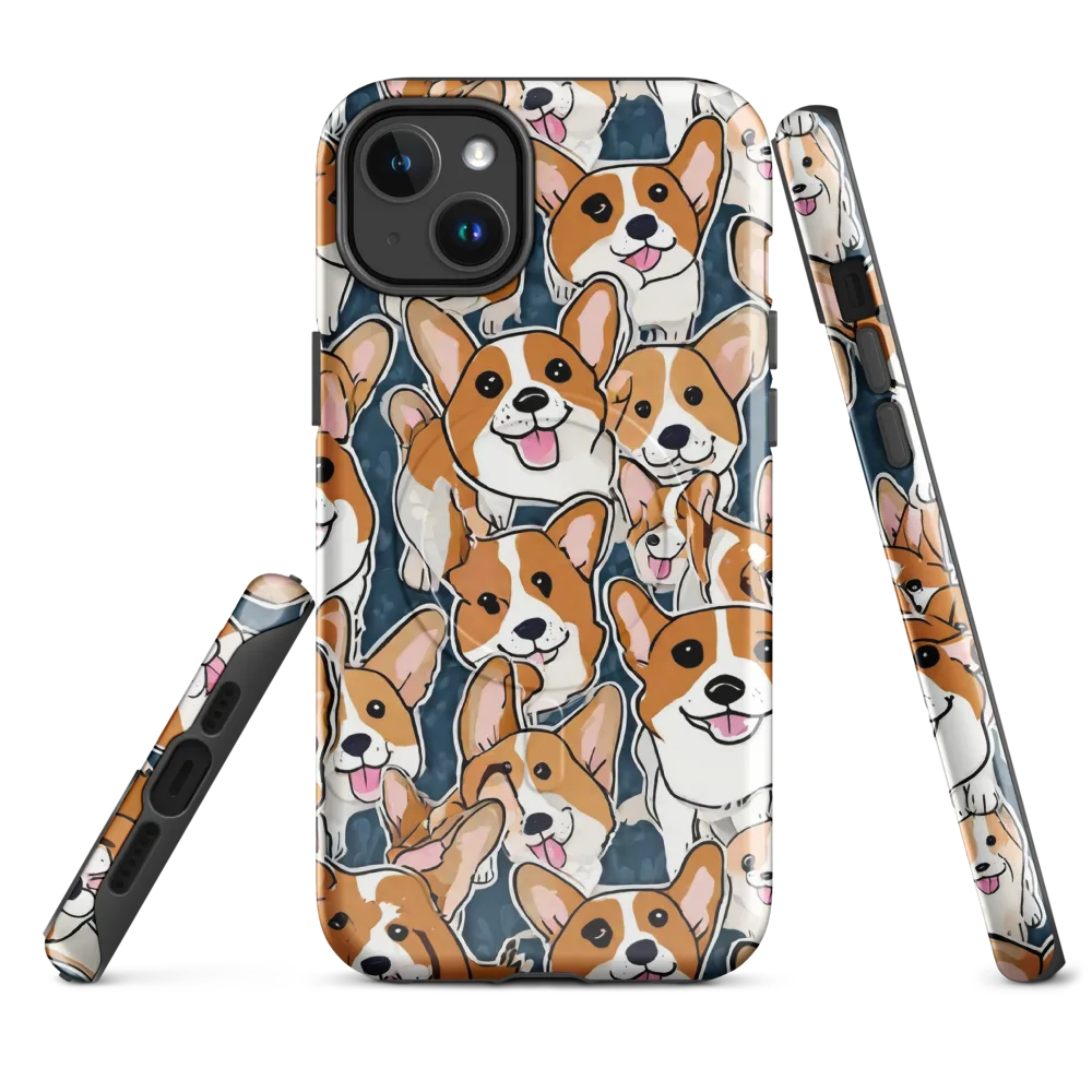 Corgi Commotion on MagSafe Tough Case for iPhone® — Front