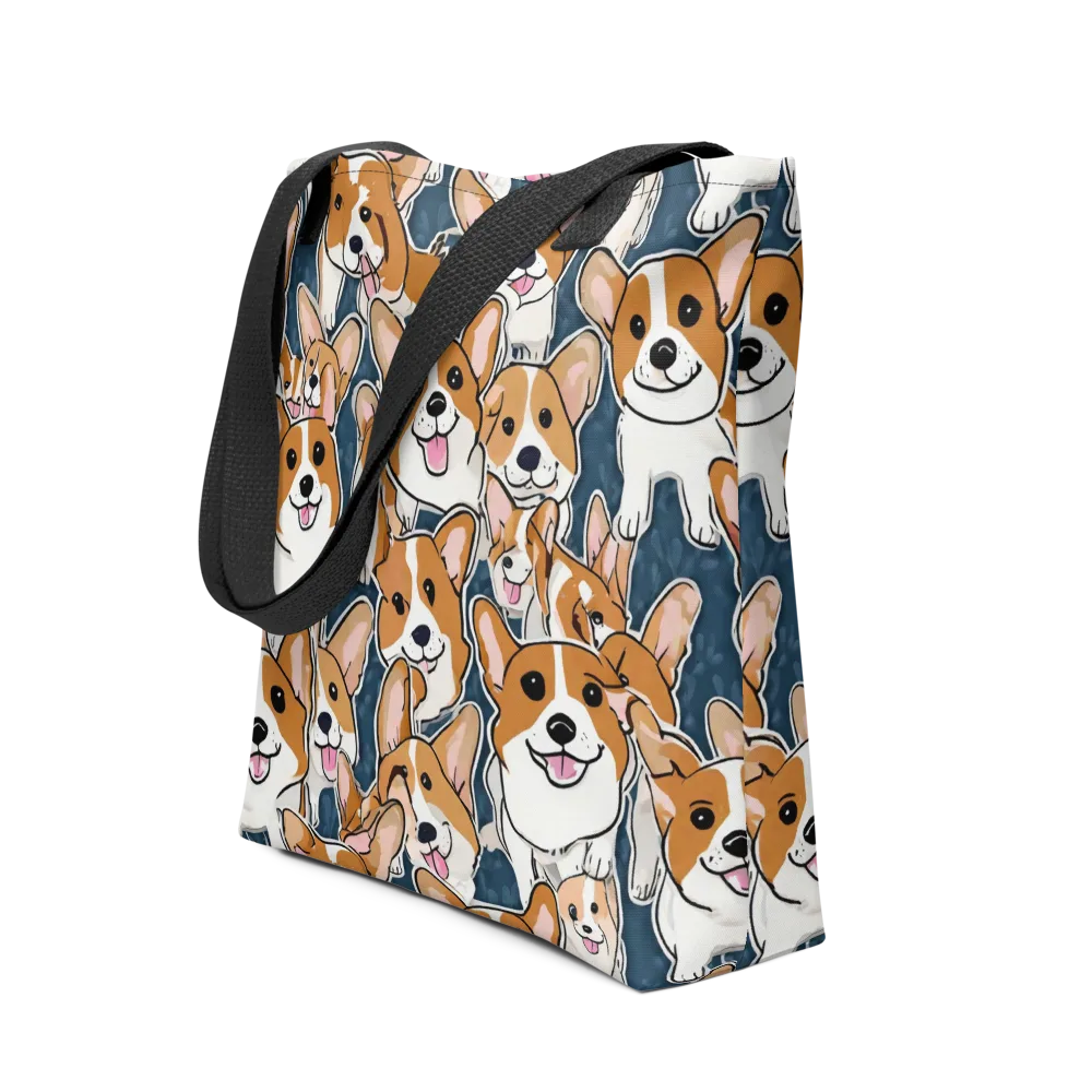 Corgi Commotion on Tote Bag — Front