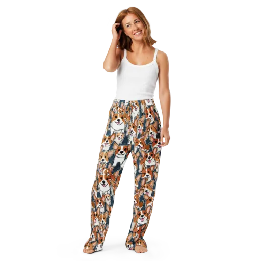 Corgi Commotion on a Women's Pajama Pants
