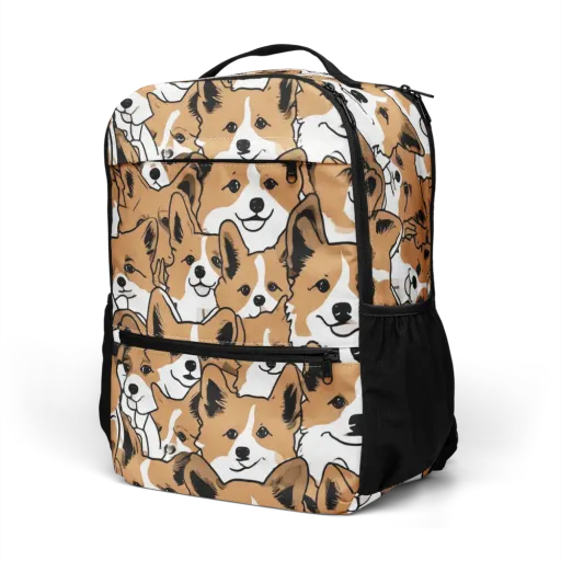 Corgi Crowd on a Utility Backpack