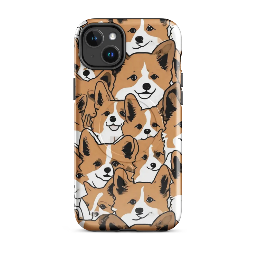 Corgi Crowd on MagSafe Tough Case for iPhone® — Front