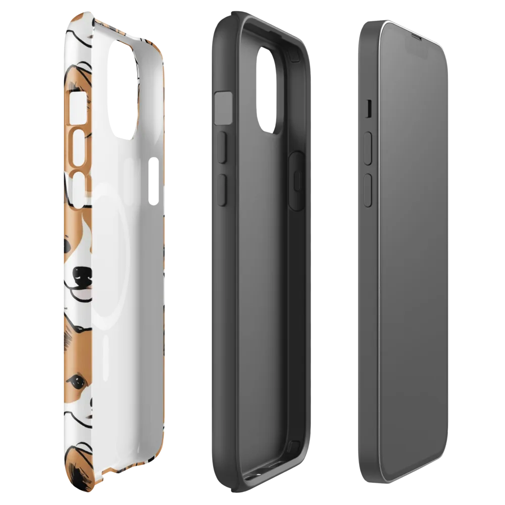 Corgi Crowd on MagSafe Tough Case for iPhone® — Front