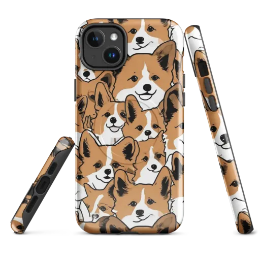 Corgi Crowd on a MagSafe Tough Case for iPhone®