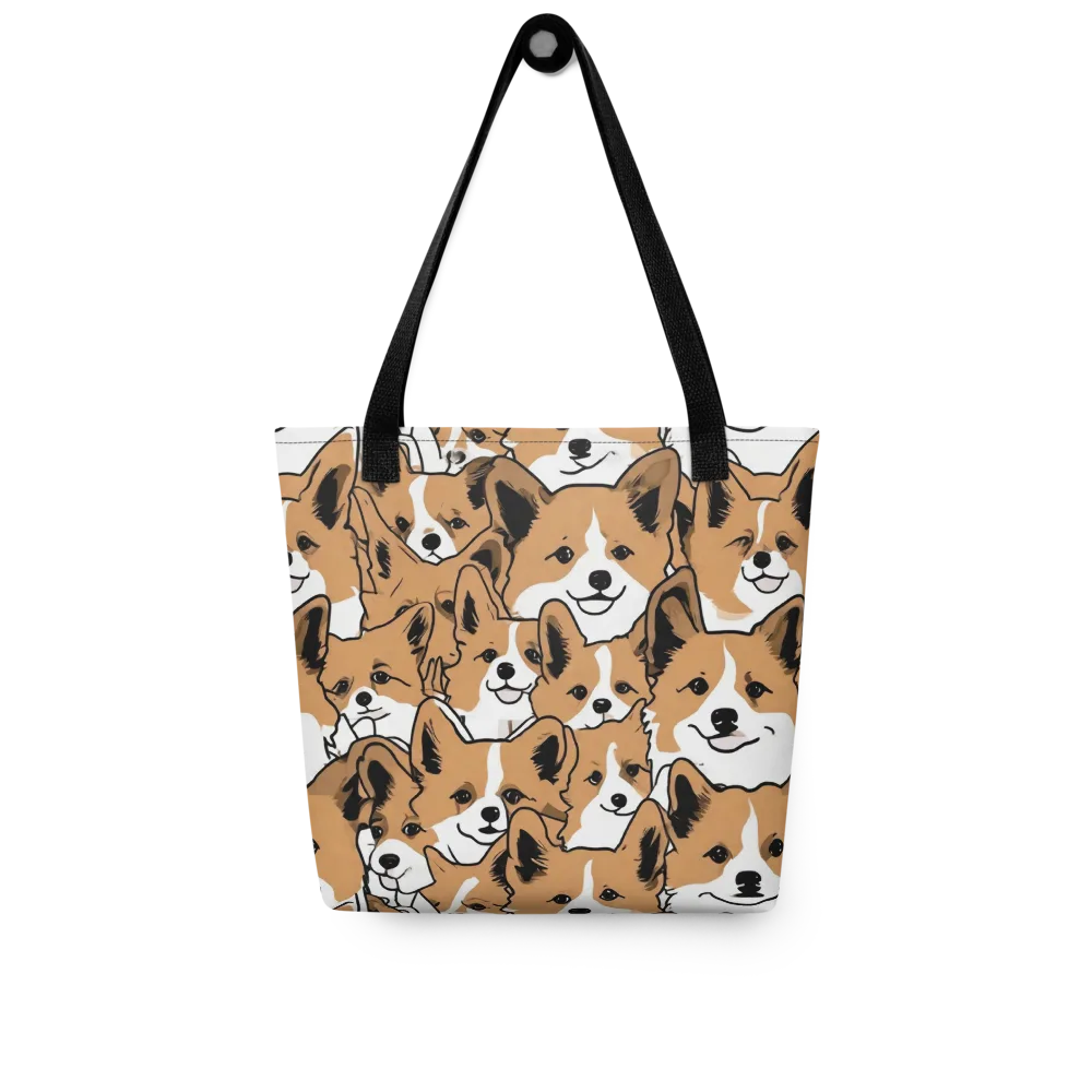 Corgi Crowd on Tote Bag — Front