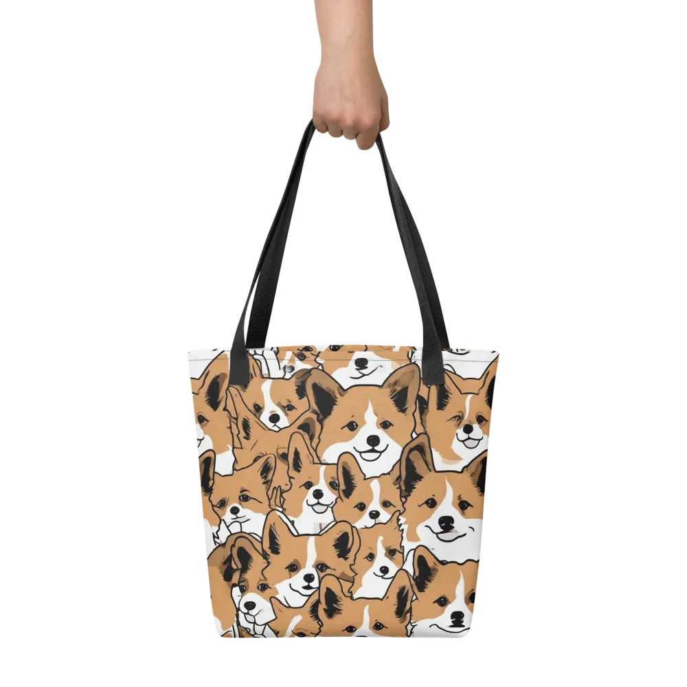 Corgi Crowd on Tote Bag — Front
