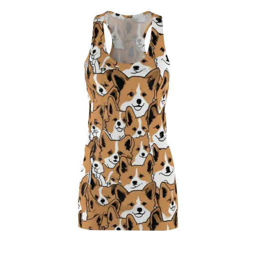 Corgi Crowd on a Racerback Dress