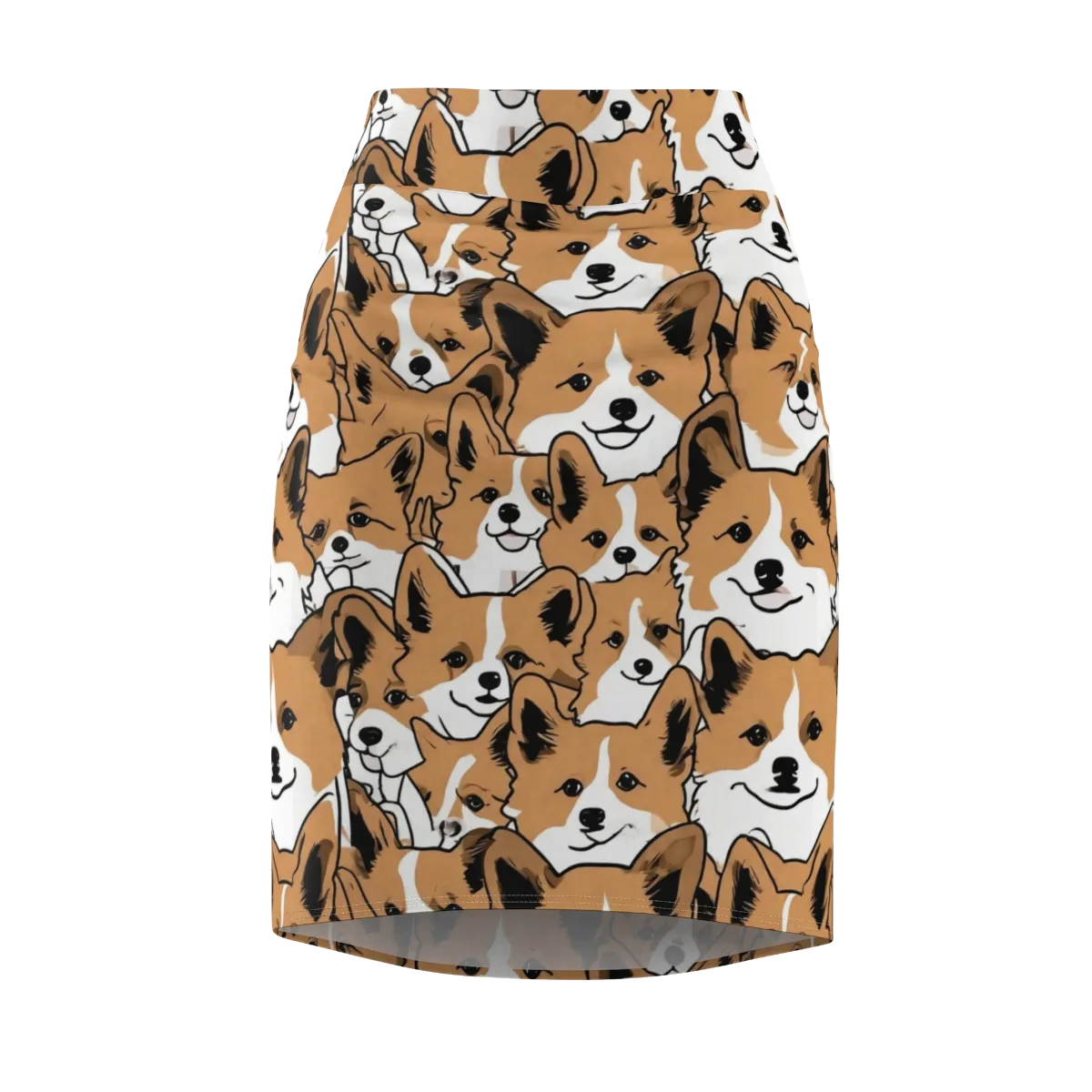 Corgi Crowd on Pencil Skirt — Front