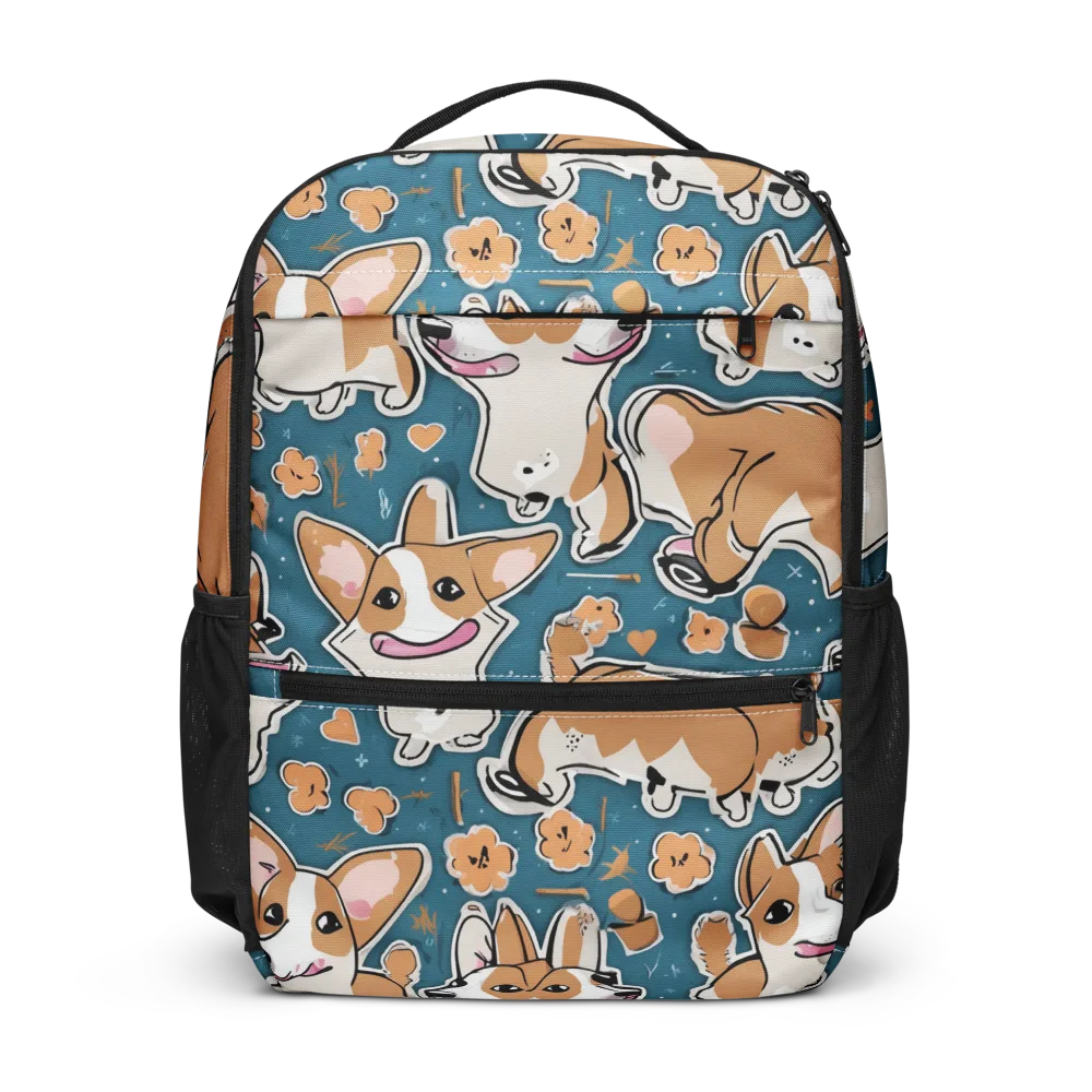 Corgi Confetti on Utility Backpack — Front