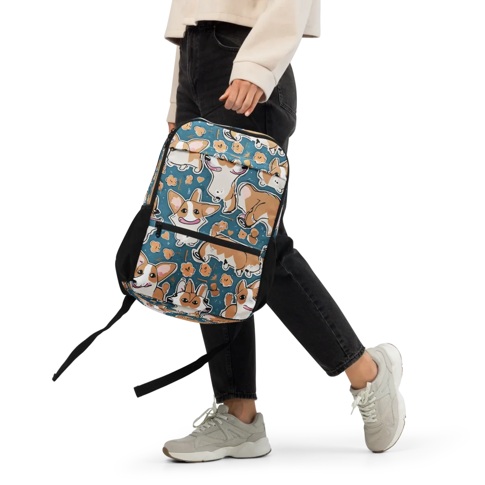 Corgi Confetti on Utility Backpack — Front