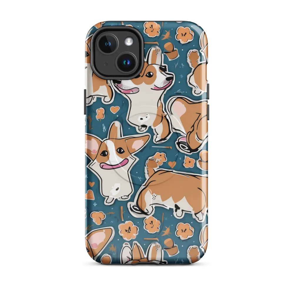 Corgi Confetti on MagSafe Tough Case for iPhone® — Front