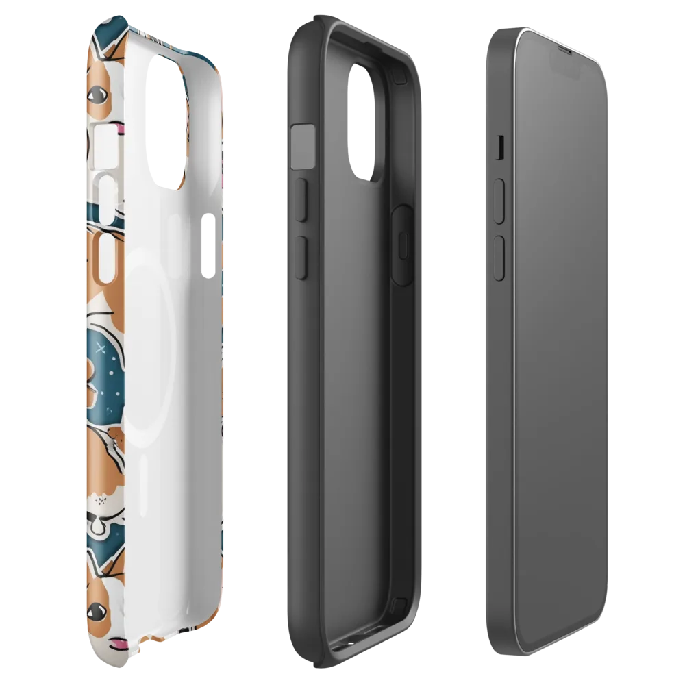 Corgi Confetti on MagSafe Tough Case for iPhone® — Front